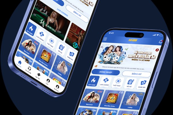Hình ảnh giao diện ứng dụng di động của vin55 và win55 với các tính năng chơi game mượt mà